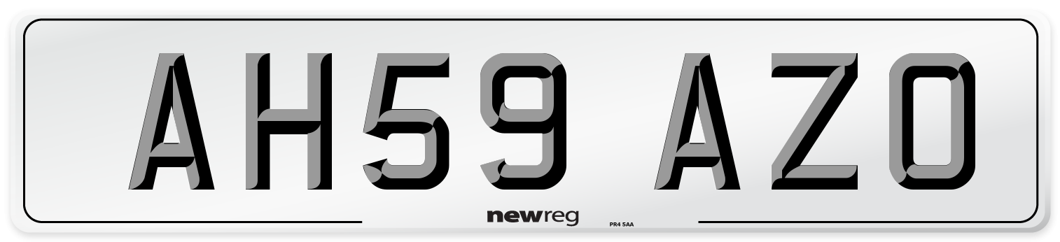 AH59 AZO Number Plate from New Reg
